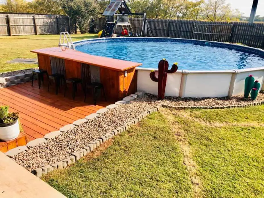 partially above ground pool