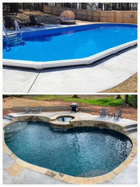 Above Ground Pool Vs In, Can You Put Concrete Around An Above Ground Pool