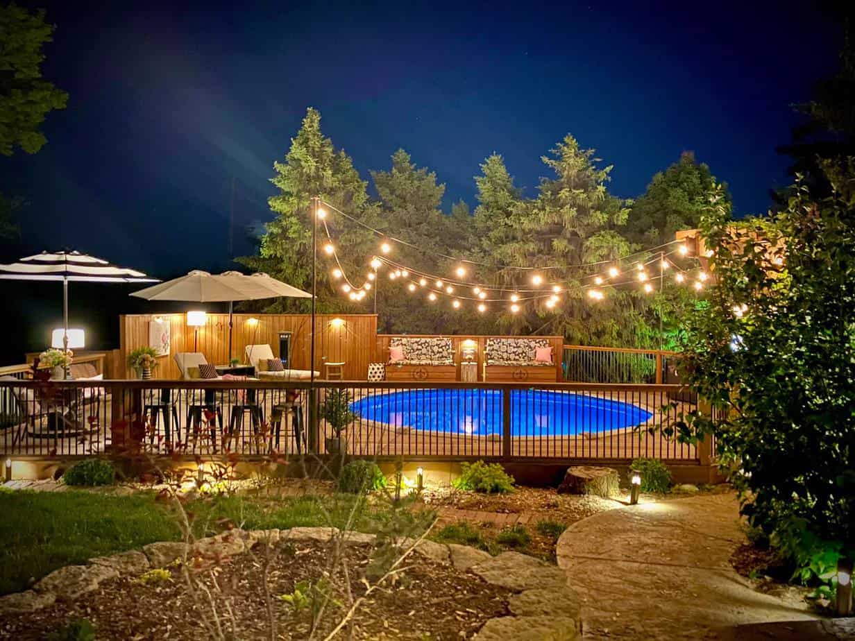 Above ground swimming pool