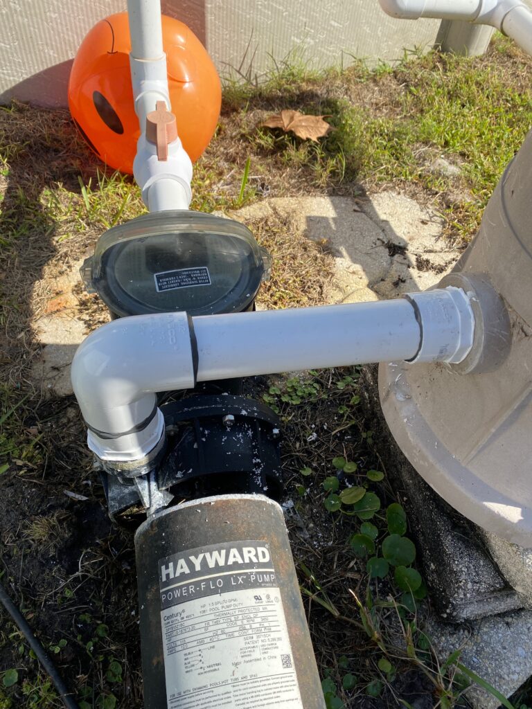Hayward above ground pool pump pvc hard plumbed to a cartridge filter