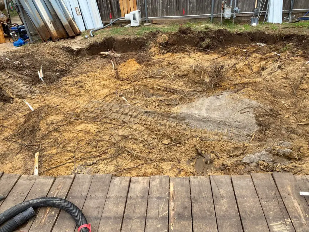 above ground pool prep- tree roots